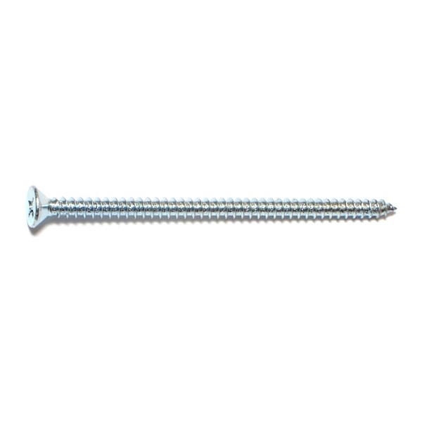 Midwest Fastener Sheet Metal Screw, #8 x 3 in, Zinc Plated Steel Flat Head Phillips Drive, 100 PK 03019 - main